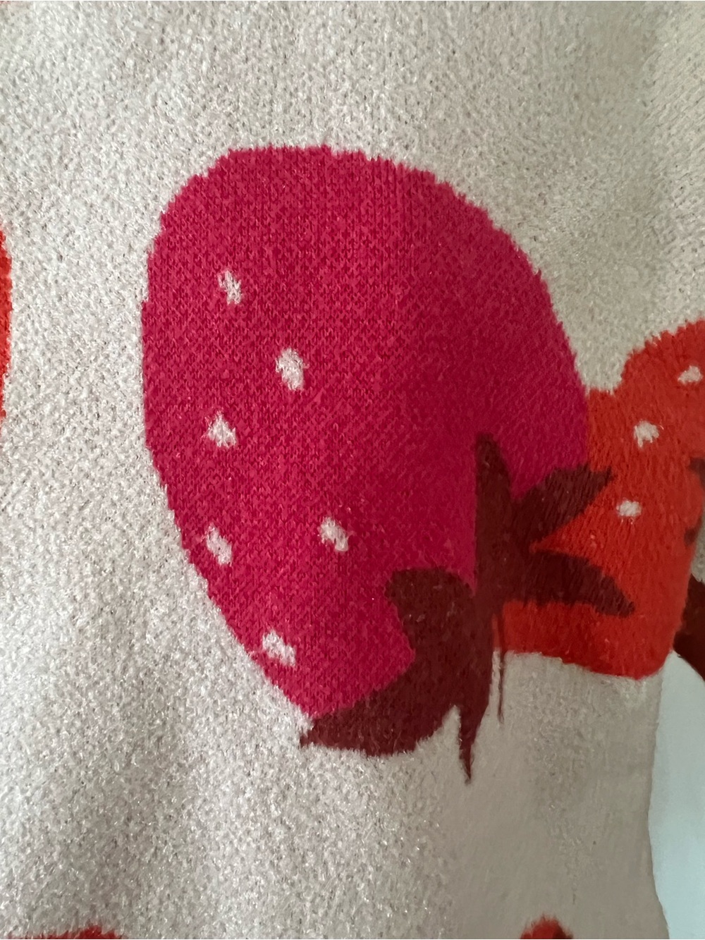 Ann Taylor Strawberry Print Short Sleeve Sweater M - Picture 6 of 9